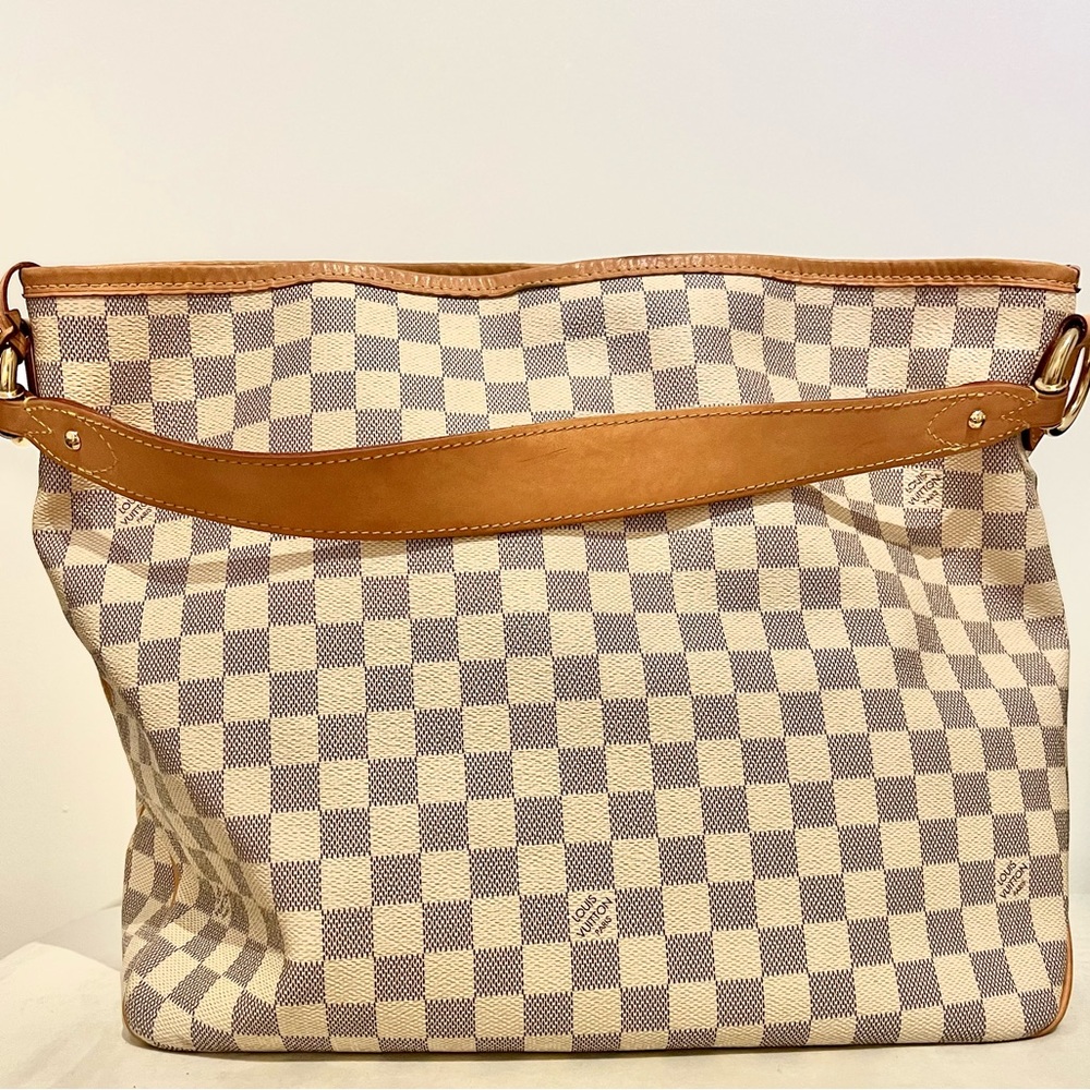 Louis Vuitton Delightful MM Damier Azur with Pink Ballerine